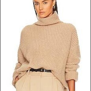 Urban Outfitters Knitted Tan balloon sleeves TurtleNeck Sweater women size S